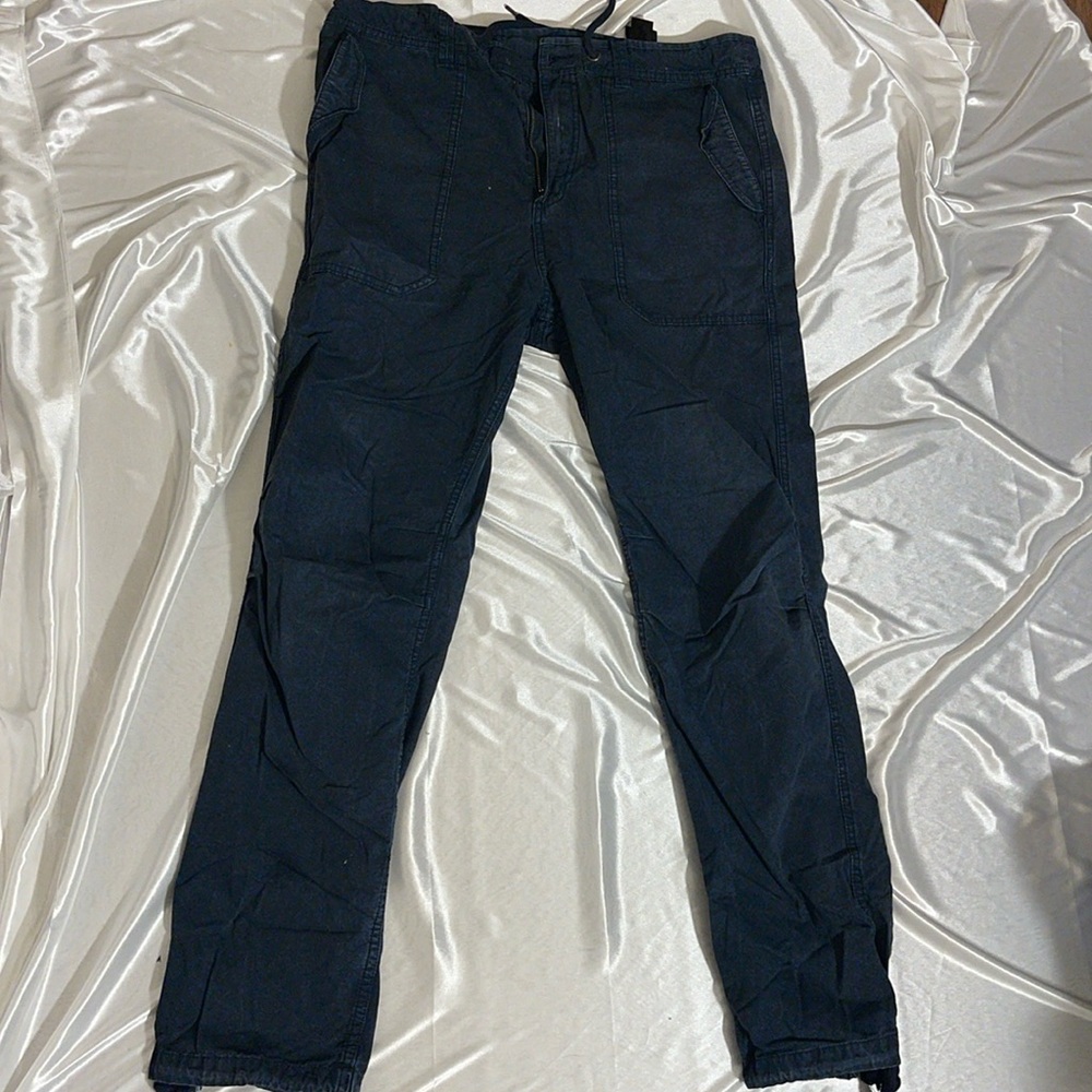 H&M Dark Blue Drawstring Cargo Pants